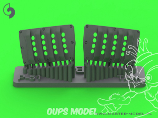 Master Model AM-32-138 Couvercle de filtre à air de carburateur P-51 Mustang type RAF à persiennes version B kit Tamiya 1/32