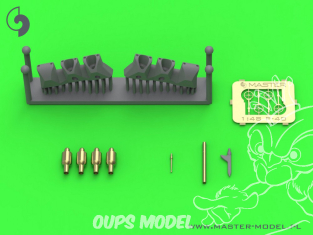 Master Model AM-48-181 Curtiss P-40 L,N Early 4 tubes de souffle Browning .50 adaptateur viseur et tube Pitot kit Eduard 1/48