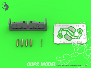 Master Model AM-48-185 P-51B Mustang kit de détails d'armement et de viseur Kit Eduard 1/48