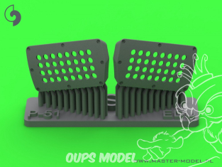 Master Model AM-48-186 Couvercle de filtre à air de carburateur P-51 Mustang, type à trous standard kit Eduard 1/48