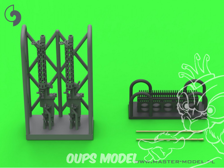 Master Model AM-72-169 Mitrailleuse allemande Spandau LMG 08/15 WWI levier d'armement court pièces en résine 3D et laiton 1/72