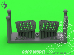 Master Model AM-72-175 Couvercle de filtre à air de carburateur type RAF à persiennes version A P-51 Mustang kit Eduard 1/72