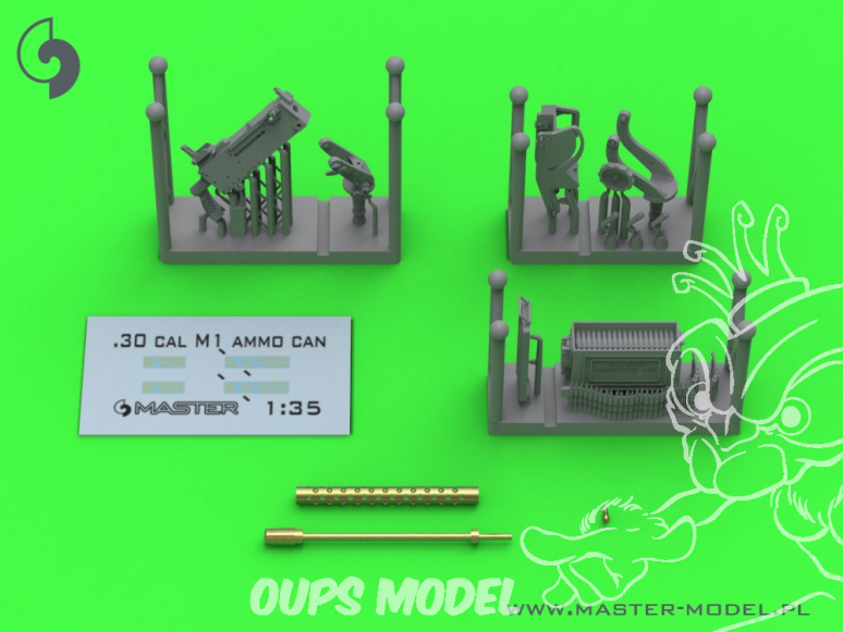 Master Model GM-35-092 Affût Browning M1919 E6160 utilisé sur le char M4 Sherman ou T17E1 Staghound 1/35