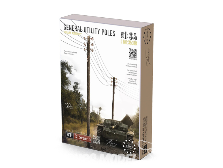 RT-Diorama 35318 Poteaux de service public 1/35