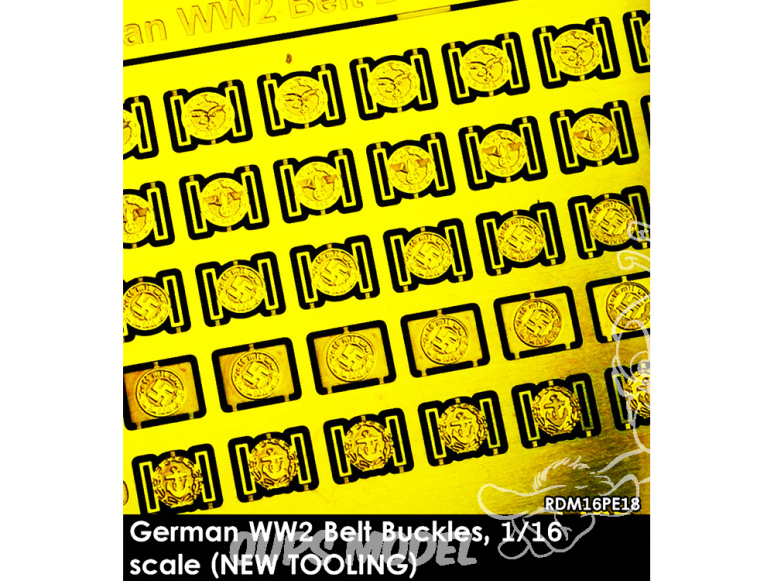 Rado miniatures photodécoupe RDM16PE18 Boucles de ceinture Allemandes WWII 1/16