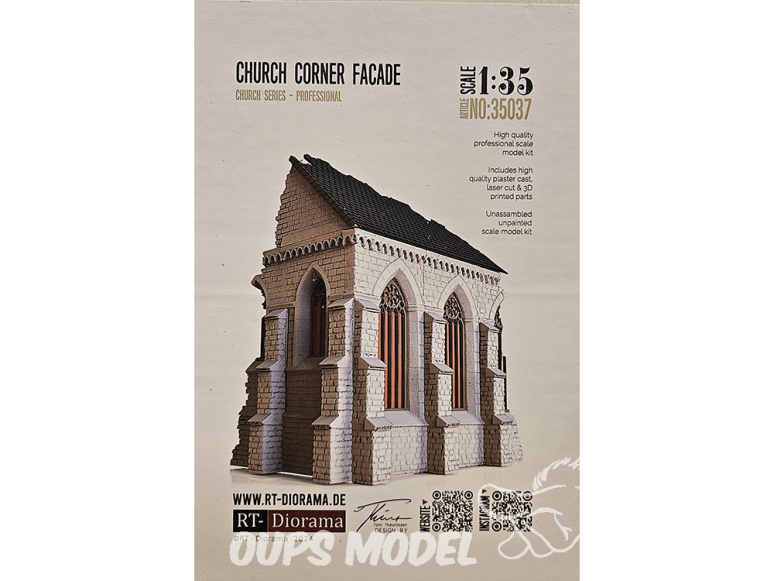 RT-Diorama 35037 Façade d'angle d'église 1/35