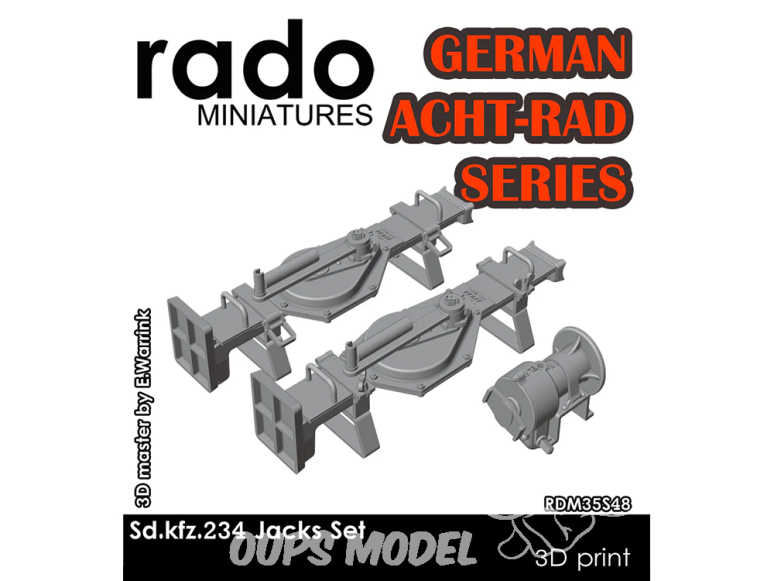 Rado miniatures accessoire RDM35S48 Sd.Kfz.234 Set de crics 1/35