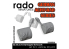 Rado miniatures accessoire RDM35S49 Sd.Kfz.234 Echappements endommagés 1/35