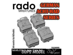 Rado miniatures accessoire RDM35S51 Sd.Kfz.234/4 Set de Jerry cans 1/35