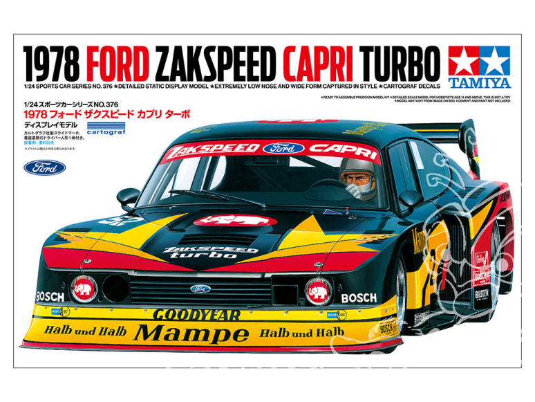 TAMIYA maquette voiture 24376 1978 FORD ZAKSPEED CAPRI TURBO 1/24