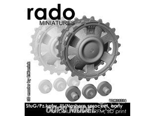 Rado miniatures accessoire RDM35S54 StuG / Pz.Kpfw.III / Nashorn barbotins Early DML / Mini Art / RFM 1/35