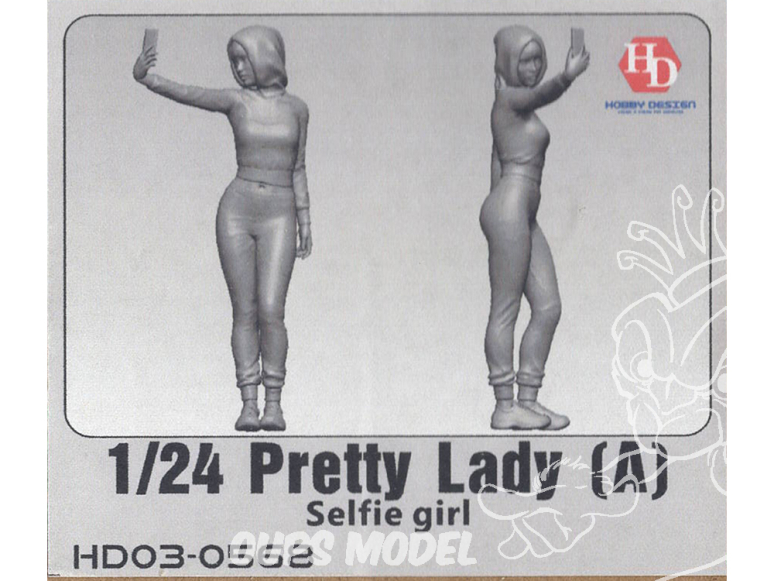 Hobby figurine HD03-0568 Jolie dame se prenant en selfi 1/24