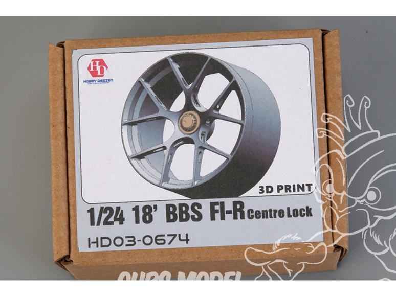 Hobby fJantes HD03-0674 18' BBS FI-R ecrou central 1/24