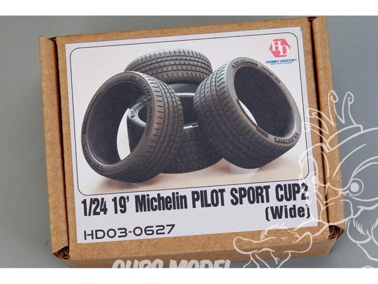 Hobby Design amélioration 03-0627 Pneus souples 19' Michelin Pilot Sport Cup2R Large 1/24