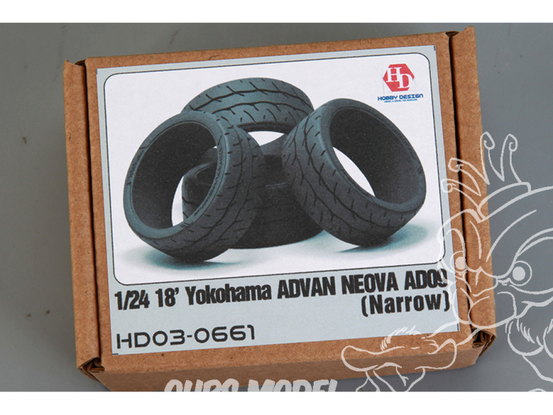 Hobby Design amélioration 03-0661 Pneus souples 18' Yokohama Advan Neova AD09 etroit 1/24