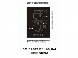 Montex Mini Mask SM32007 Bf 109K-4 Hasegawa 1/32