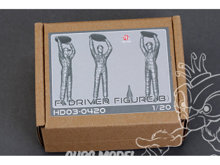 Hobby figurine HD03-0420 Pilote de F1 avec coupe 1/20