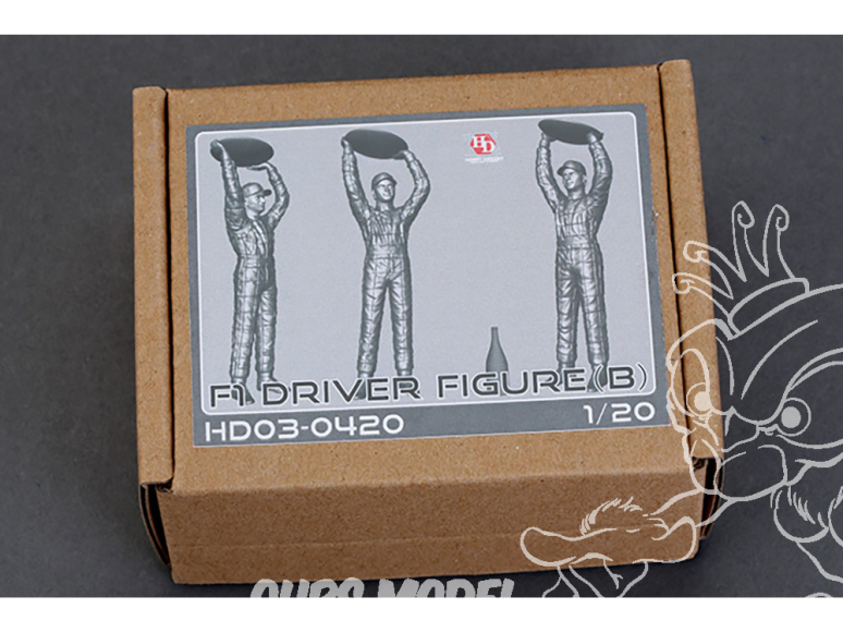 Hobby figurine HD03-0420 Pilote de F1 avec coupe 1/20