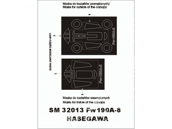 Montex Mini Mask SM32013 Fw 190A-8 Hasegawa 1/32