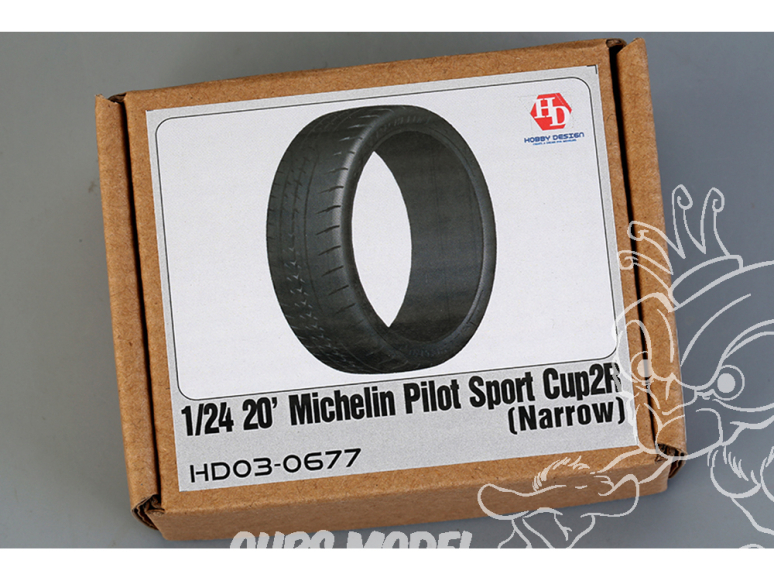 Hobby Design amélioration 03-0677 Pneus souples 20' Michelin Pilot Sport Cup2 étroit 1/24