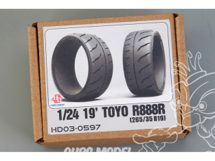 Hobby Design amélioration 03-0597 Pneus souples Toyo R888R 19' 265/35R19 1/24