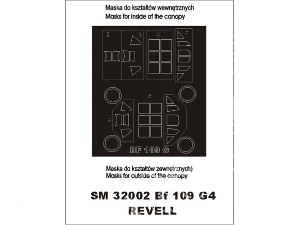 Montex Mini Mask SM32002 Bf 109G-4 Revell 1/32