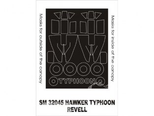 Montex Mini Mask SM32045 Hawker Typhoon MkIB Revell 1/32