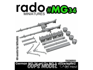 Rado miniatures accessoire RDM35S66 Set MG34 Allemande x2 avec accessoires 1/35