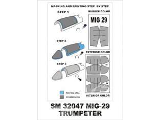 Montex Mini Mask SM32047 MiG-29 Trumpeter 1/32