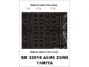 Montex Mini Mask SM32016 A6M5 Zero Tamiya 1/32