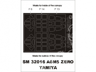 Montex Mini Mask SM32016 A6M5 Zero Tamiya 1/32