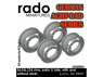 Rado miniatures accessoire RDM35S68 Jantes Sd.Kfz.234 early & late avec et sans goujons 1/35
