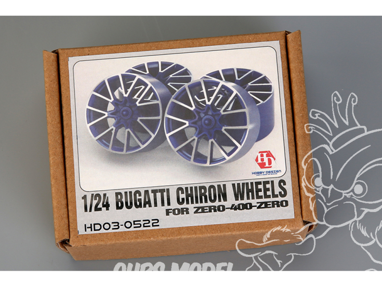 HobbyDesign Jantes HD03-0522 Bugatti Chiron pour Zero-400-Zero 1/24