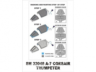 Montex Mini Mask SM32048 A-7 Corsair Trumpeter 1/32