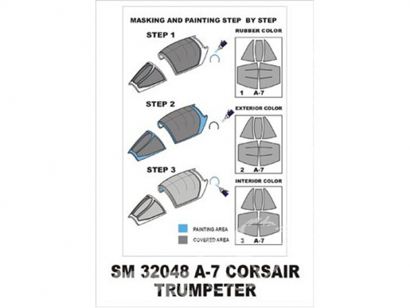 Montex Mini Mask SM32048 A-7 Corsair Trumpeter 1/32