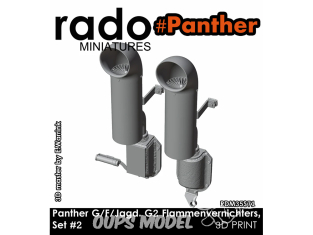 Rado miniatures accessoire RDM35S71 Panther G/F/Jagd. G2 Flammenvernichters Set 2 1/35