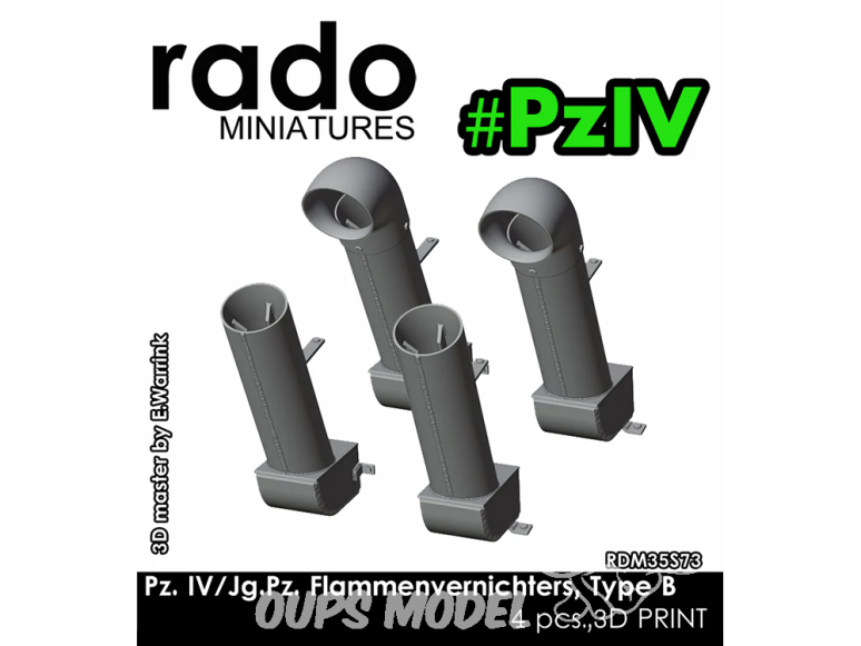 Rado miniatures accessoire RDM35S73 Pz.IV/JG.Pz. Flammenvernichters Type B 1/35