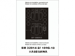 Montex Mini Mask SM32014 Bf 109G-10 Hasegawa 1/32