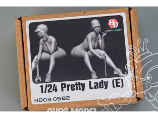 Hobby figurine HD03-0582 Jolie dame assise avec outils 1/24