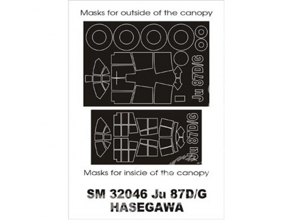 Montex Mini Mask SM32046 Junkers Ju-87D/G Hasegawa 1/32