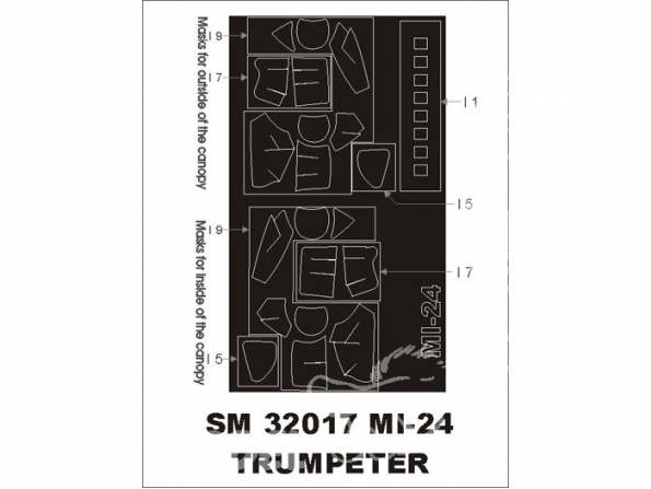 Montex Mini Mask SM32017 MI-24 Trumpeter 1/32