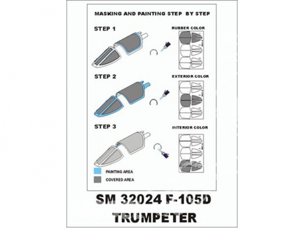 Montex Mini Mask SM32024 F-105D Trumpeter 1/32