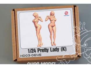 Hobby figurine HD03-0646 Jolie dame nue poitrine en avant 1/24