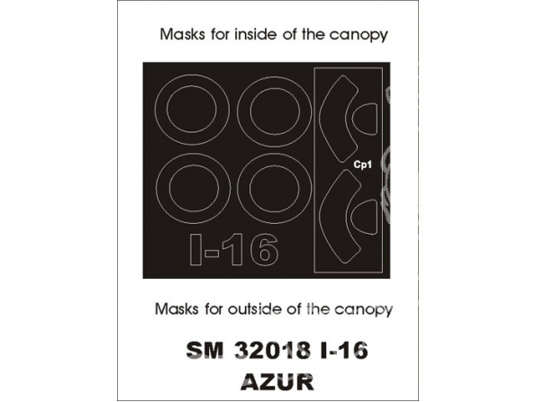 Montex Mini Mask SM32018 I-16 Azur 1/32