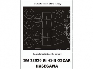 Montex Mini Mask SM32030 Ki-43II Oscar Hasegawa 1/32