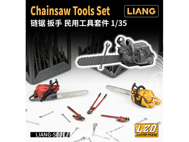 Liang Model accessoires S001 Tronçonneuses et outils 1/35