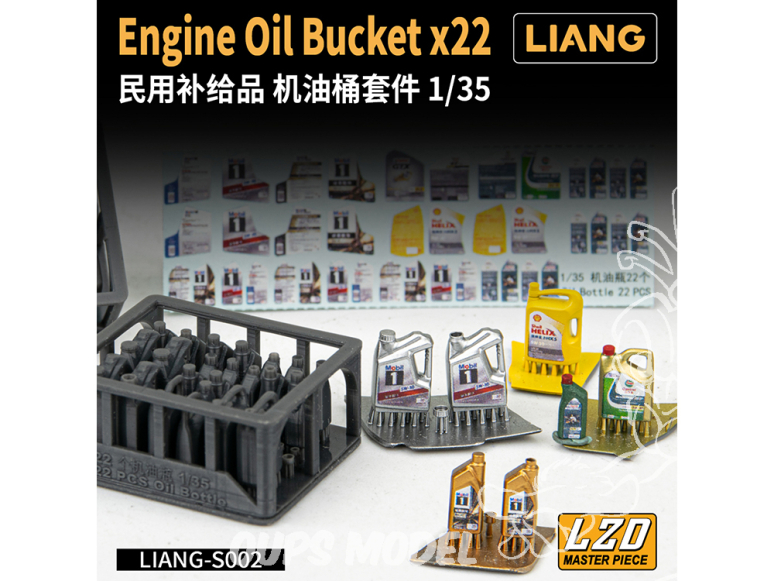 Liang Model accessoires S002 Bidons d'huile moteur x22 1/35