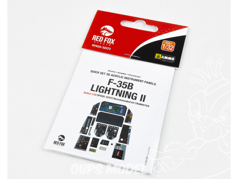 Red Fox Studio Tableaux de bord 3D avion RFQS-32072 F-35B Lightning II Trumpeter 1/32