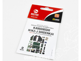 Red Fox Studio Tableaux de bord 3D avion RFQS-32145 Kawanishi N1K2-J Shidenkai Hasegawa 1/32