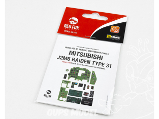 Red Fox Studio Tableaux de bord 3D avion RFQS-32146 Mitsubishi J2M6 Raiden Type 31 Hasegawa 1/32